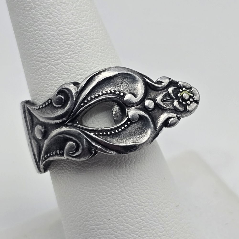 Vintage National Stainless Olaf Spoon Ring. Size 7